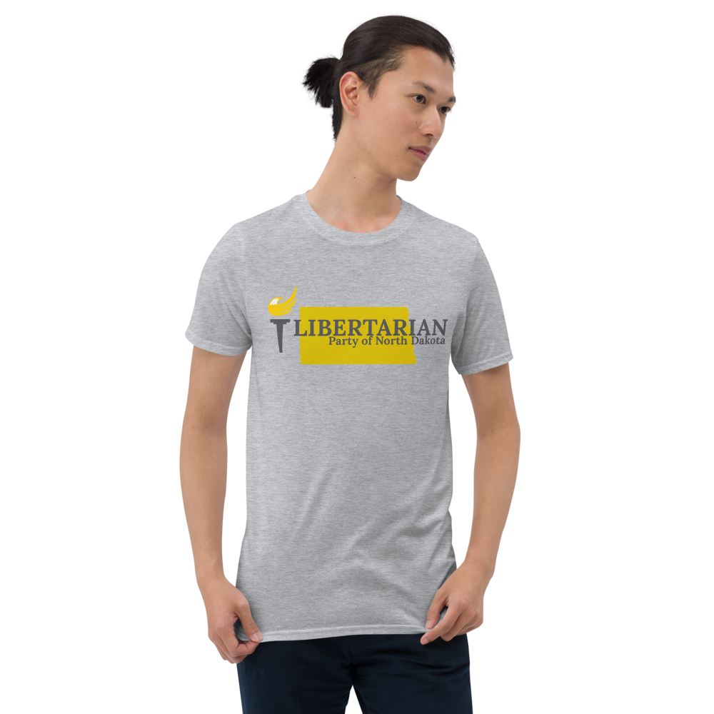 Libertarian Party of North Dakota Short-Sleeve Unisex T-Shirt - Proud Libertarian - Proud Libertarian