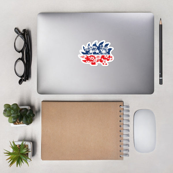 Hawaiian Porcupine Bubble-free stickers - Proud Libertarian - Libertarian Frontier