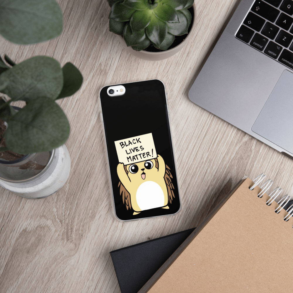 Black Lives Matter Porcupine Cartoon iPhone Case - Proud Libertarian - Cartoons of Liberty