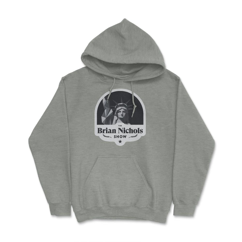 brian nichols show badge black white Hoodie - Proud Libertarian - Proud Libertarian