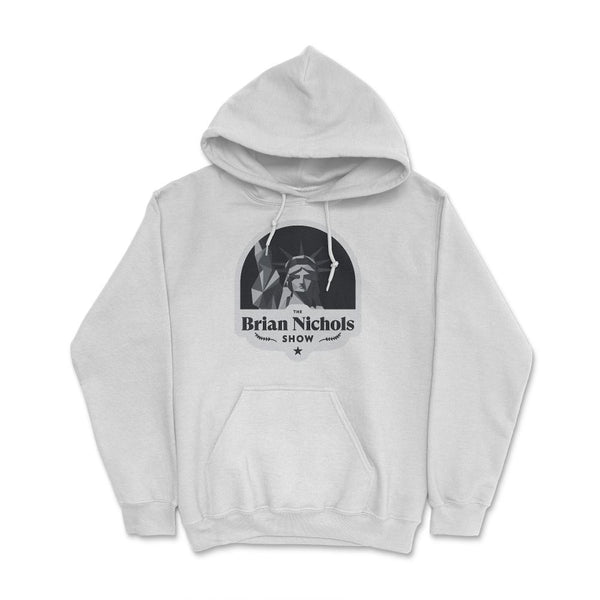 brian nichols show badge black white Hoodie - Proud Libertarian - Proud Libertarian