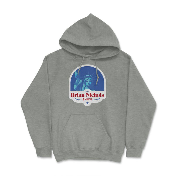 brian nichols show badge large Hoodie - Proud Libertarian - Proud Libertarian