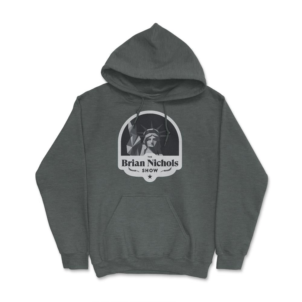 brian nichols show badge black white Hoodie - Proud Libertarian - Proud Libertarian