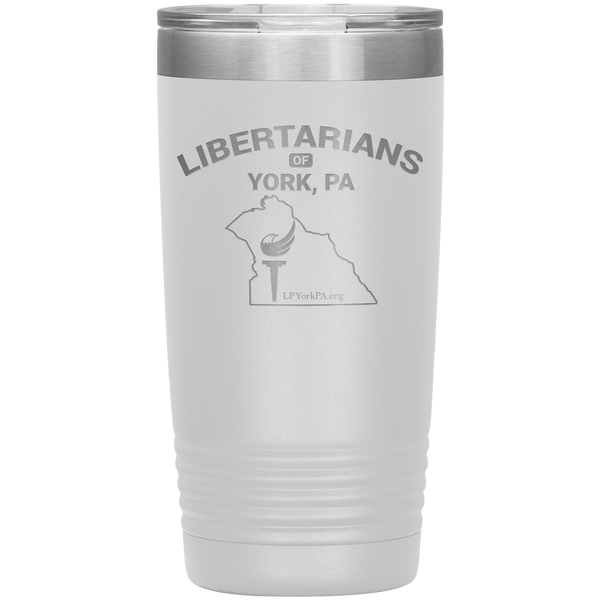 Libertarians of York PA Vaccuum Travel Mug - Proud Libertarian - Libertarian Party of Pennsylvania - York