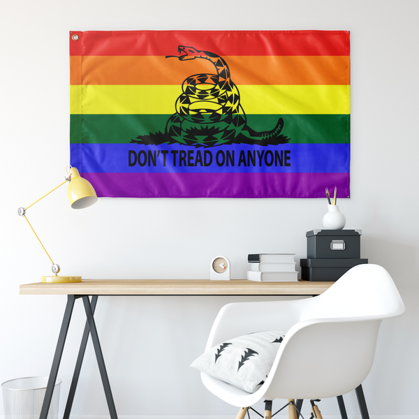 Don't Tread on Anyone Single Sided LGBT Flag - Proud Libertarian - Proud Libertarian