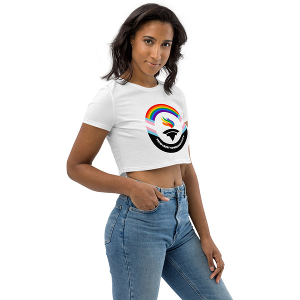 Outright Libertarians Organic Crop Top - Proud Libertarian - Outright Libertarians