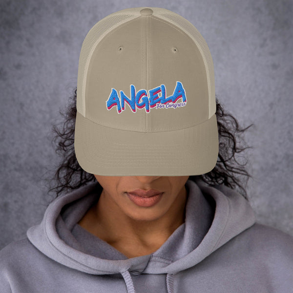 Angela For Congress Trucker Cap - Proud Libertarian - Angela Pence