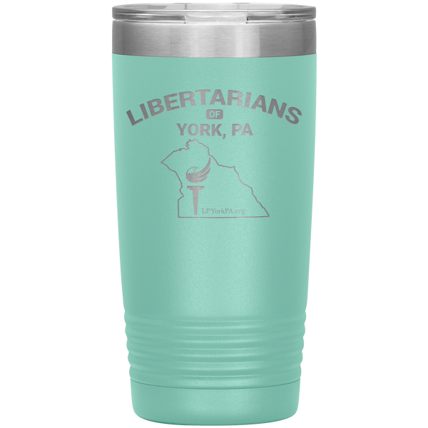 Libertarians of York PA Vaccuum Travel Mug - Proud Libertarian - Libertarian Party of Pennsylvania - York