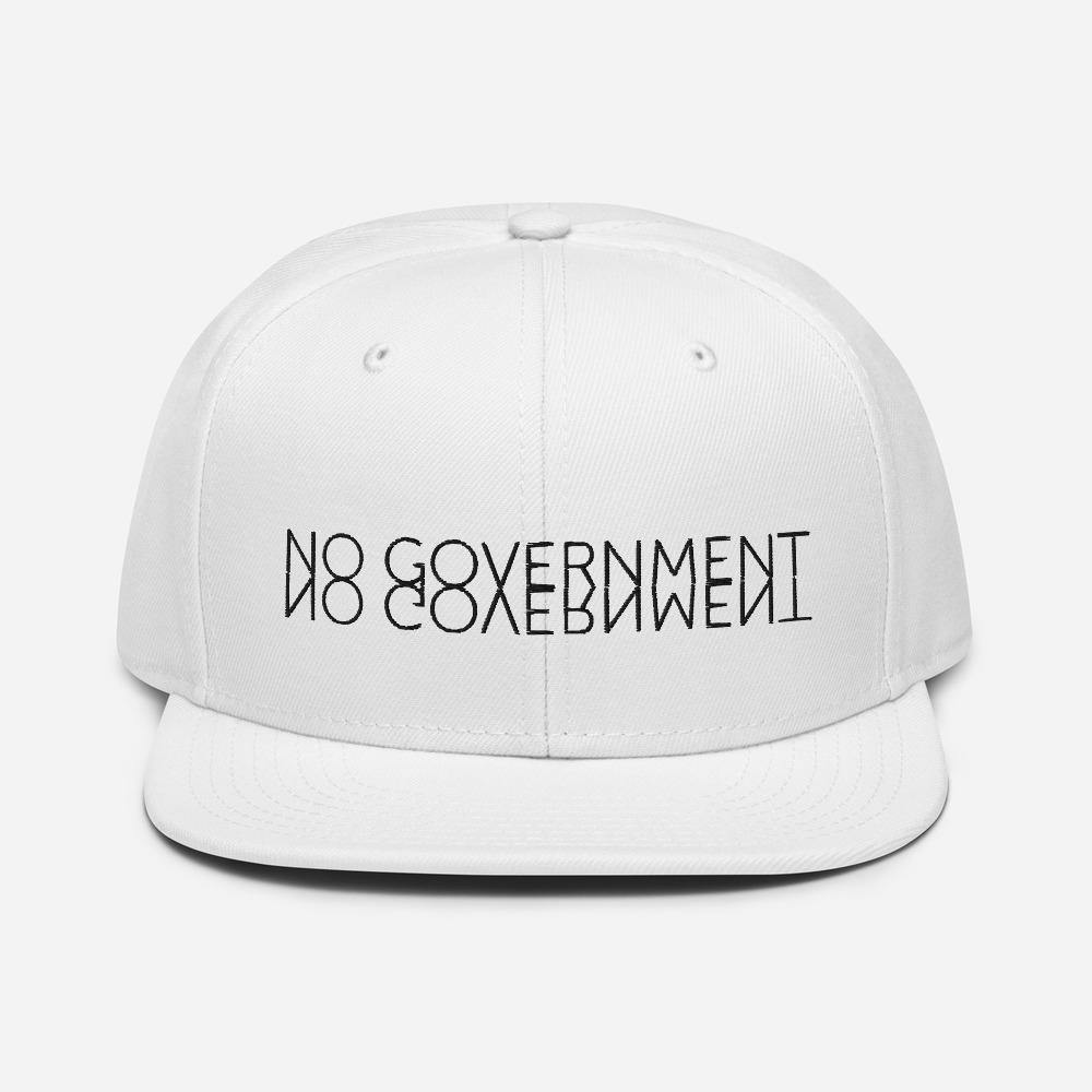 NO GOVERNMENT Snapback Hat - Proud Libertarian - Proud Libertarian