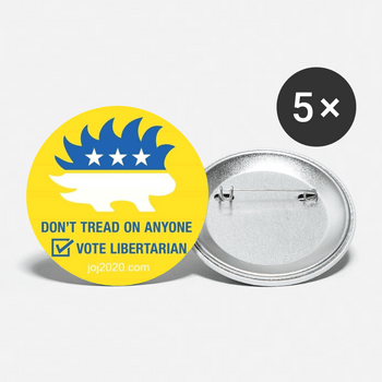 Don't Tread on Anyone Buttons large 2.2'' (5-pack) - Proud Libertarian - Proud Libertarian