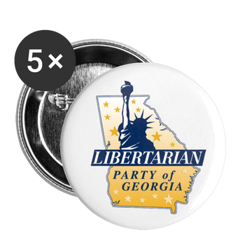 Libertarian Party of Georgia Buttons large 2.2'' (5-pack) - Proud Libertarian - Libertarian Party of Georgia