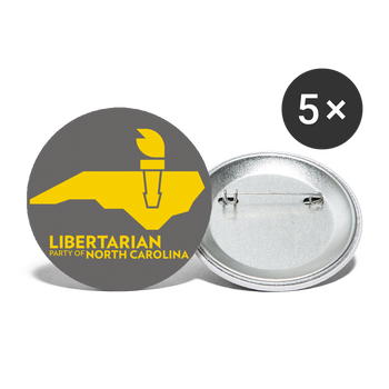 LPNC Buttons large 2.2'' (5-pack) - Proud Libertarian - Libertarian Party of North Carolina