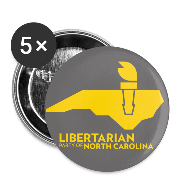 LPNC Buttons small 1'' (5-pack) - Proud Libertarian - Libertarian Party of North Carolina