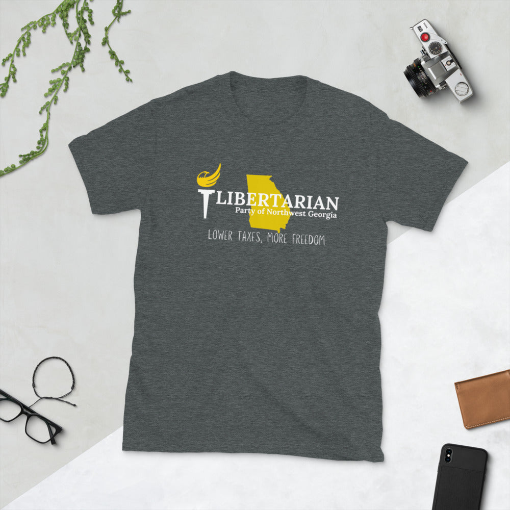 Libertarian Party of Northwest Georgia Short-Sleeve Unisex T-Shirt - Proud Libertarian - Libertarian Party of Georgia