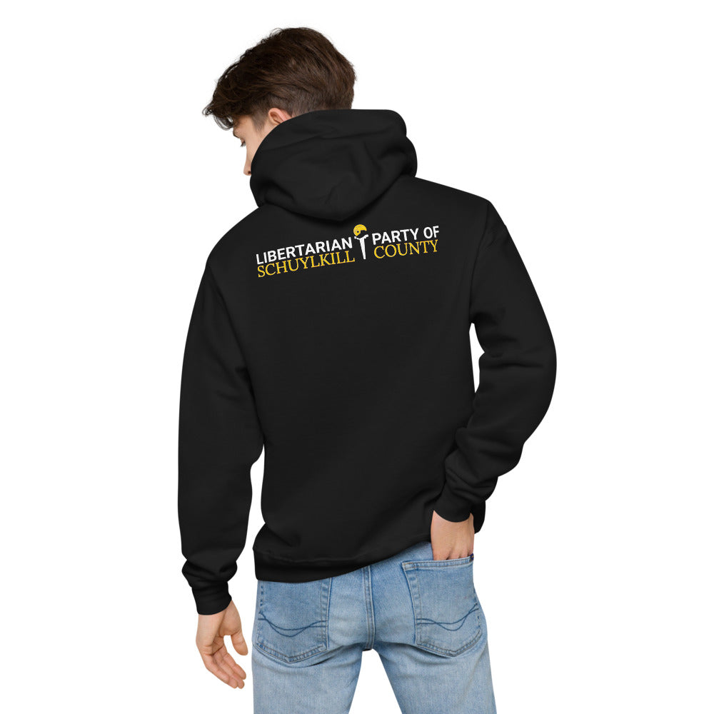 LP Porcupine - Schuylkill County, Pennsylvania Unisex fleece hoodie - Proud Libertarian - Proud Libertarian