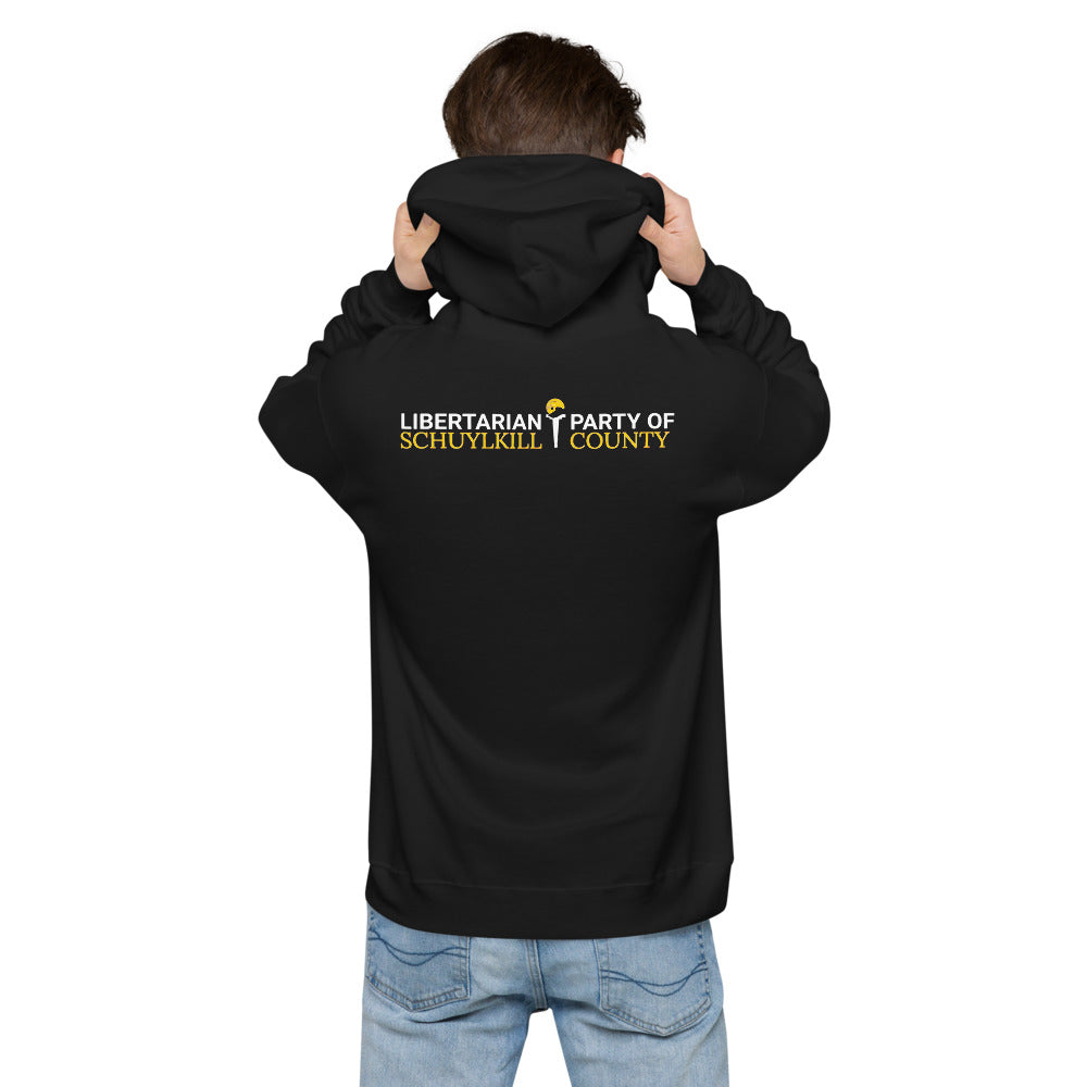 LP Porcupine - Schuylkill County, Pennsylvania Unisex fleece hoodie - Proud Libertarian - Proud Libertarian