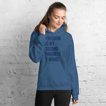 F-Word (Blue) Unisex Hoodie - Proud Libertarian - People for Liberty