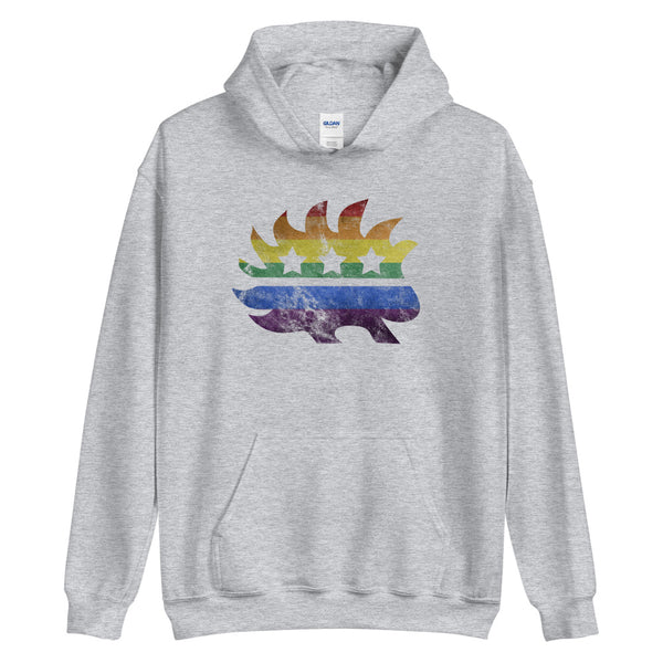 LGBTQ+ Pride Porcupine Unisex Hoodie - Proud Libertarian - Proud Libertarian