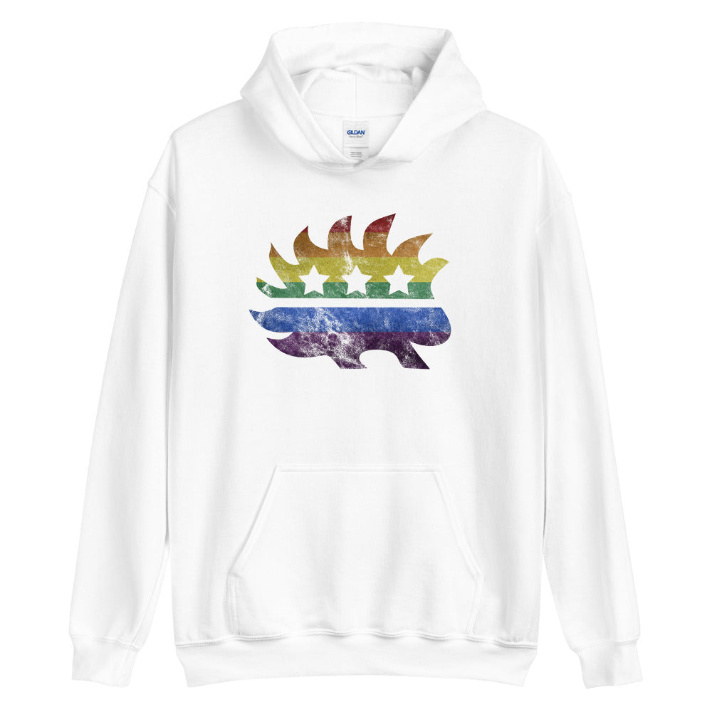 LGBTQ+ Pride Porcupine Unisex Hoodie - Proud Libertarian - Proud Libertarian