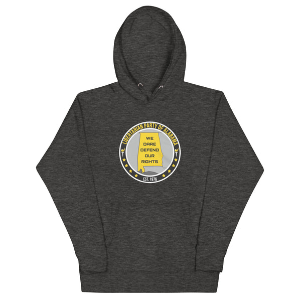 Libertarian Party of Alabama - We Dare Defend our Rights Unisex Hoodie - Proud Libertarian - Libertarian Party of Alabama