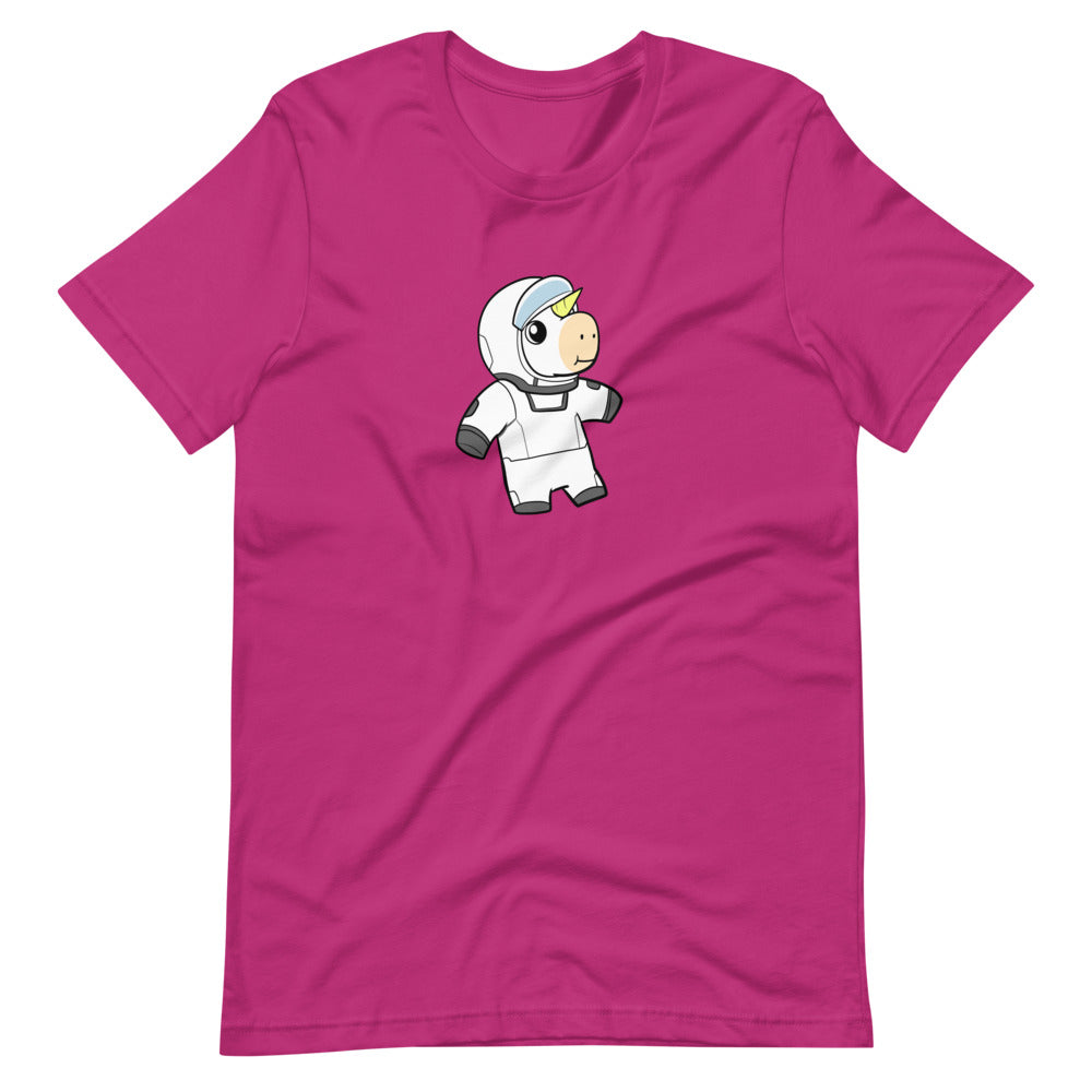 Space Unicorn Cartoon Short Sleeve Unisex T-Shirt - Proud Libertarian - Cartoons of Liberty