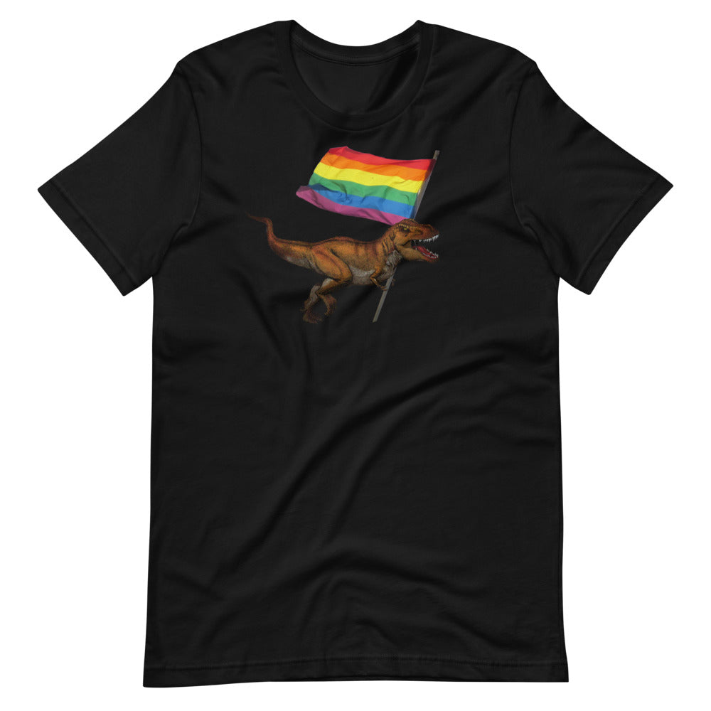 LGBT-Rex Short-Sleeve Unisex T-Shirt - Proud Libertarian - Proud Libertarian