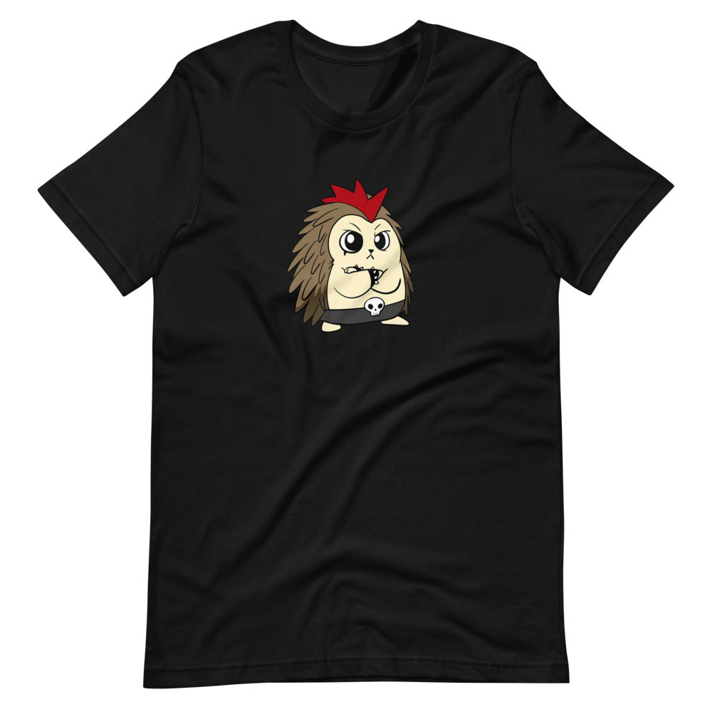 Angry Libertarian Cartoon Porcupine Short Sleeve Unisex T-Shirt - Proud Libertarian - Cartoons of Liberty