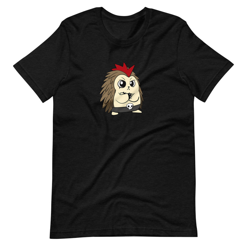 Angry Libertarian Cartoon Porcupine Short Sleeve Unisex T-Shirt - Proud Libertarian - Cartoons of Liberty