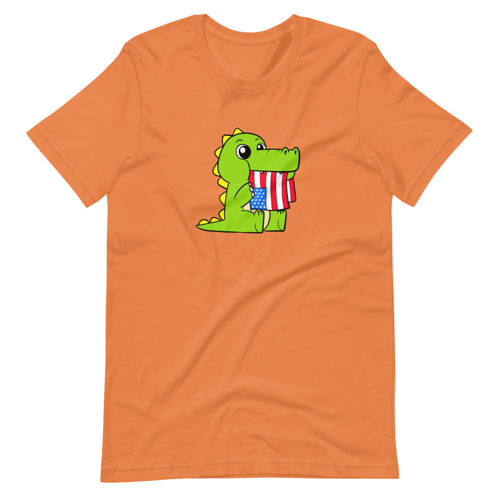 Tasty Freedom Cartoon Short Sleeve Unisex T-Shirt - Proud Libertarian - Cartoons of Liberty