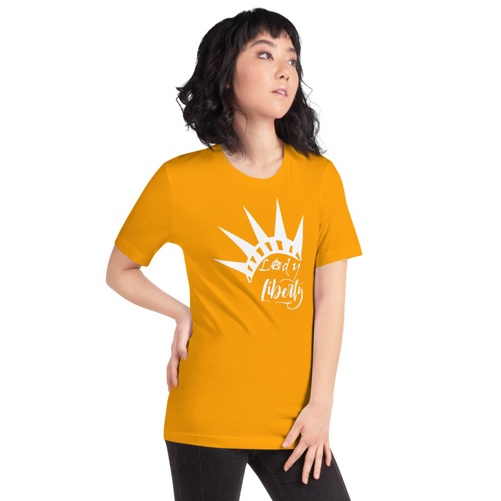 Lady Liberty Short-Sleeve Unisex T-Shirt - Proud Libertarian - Rachael Revolution