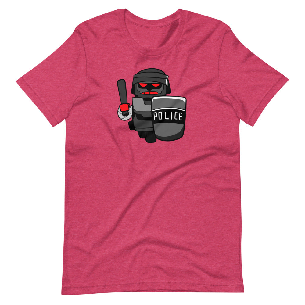 InHuman Police Robot Short-Sleeve Unisex T-Shirt - Proud Libertarian - Proud Libertarian