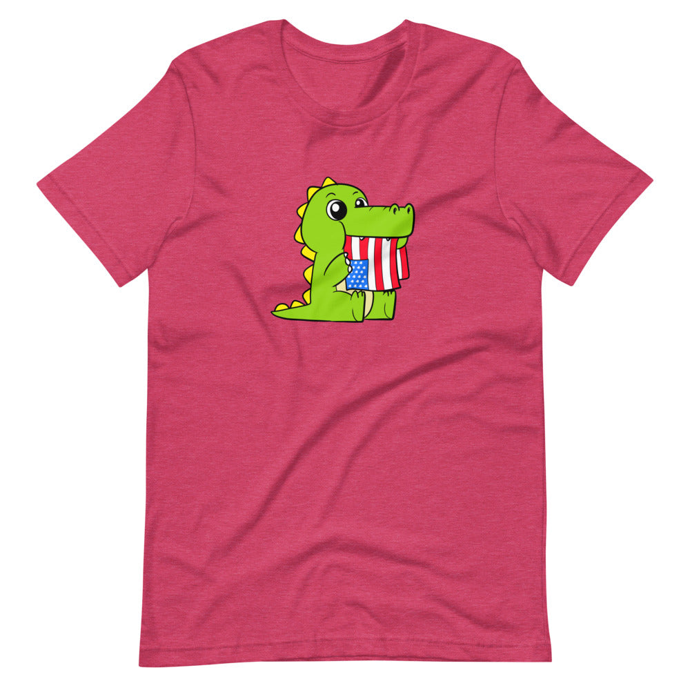 Tasty Freedom Cartoon Short Sleeve Unisex T-Shirt - Proud Libertarian - Cartoons of Liberty