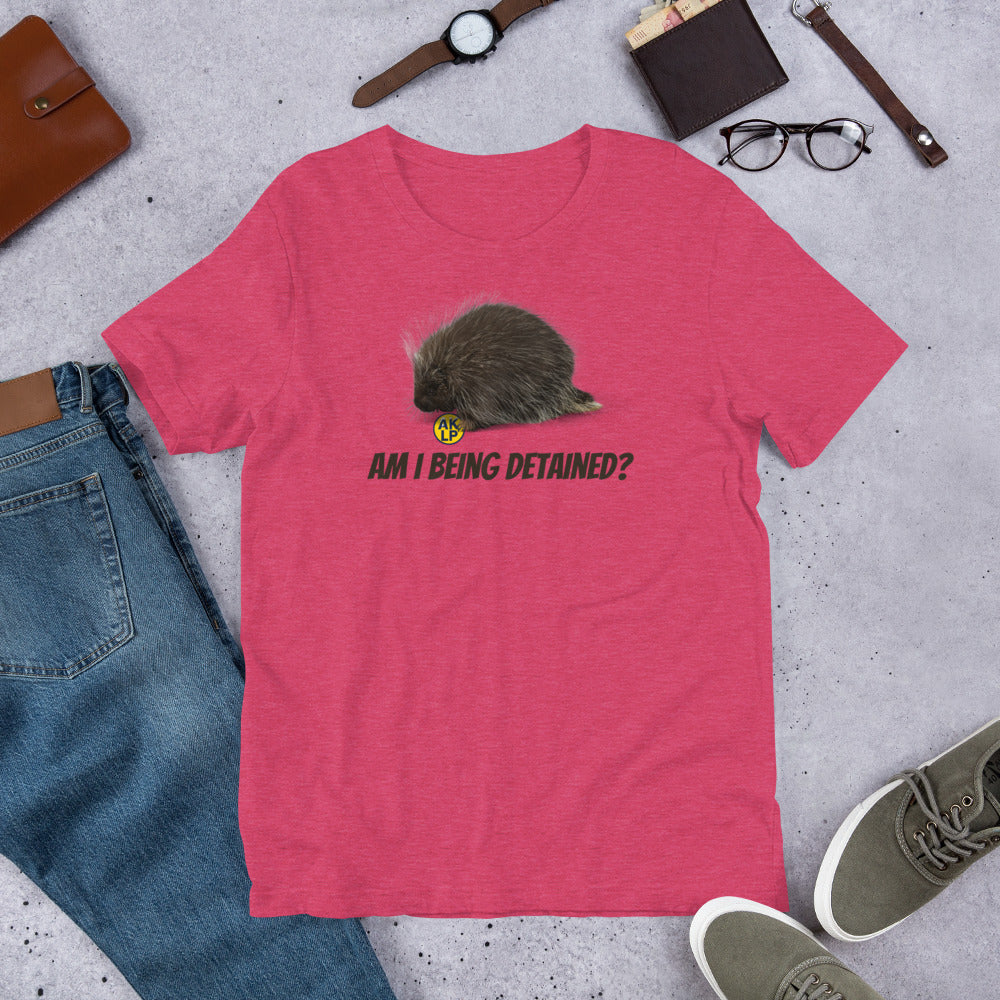 Am I Being Detained? Alaska LP Short-Sleeve Unisex T-Shirt - Proud Libertarian - Alaska Libertarian Party