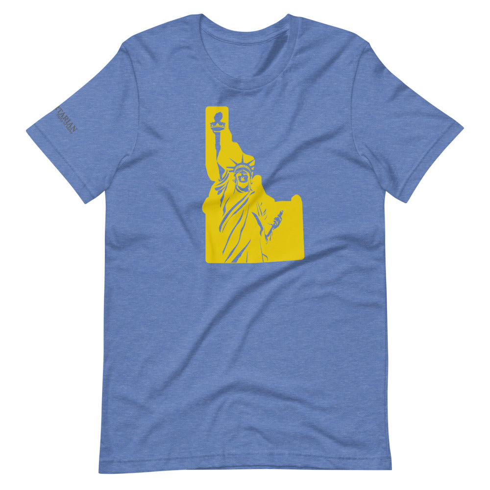 Lady Liberty Idaho Short-Sleeve Unisex T-Shirt - Proud Libertarian - Libertarian Party of Idaho