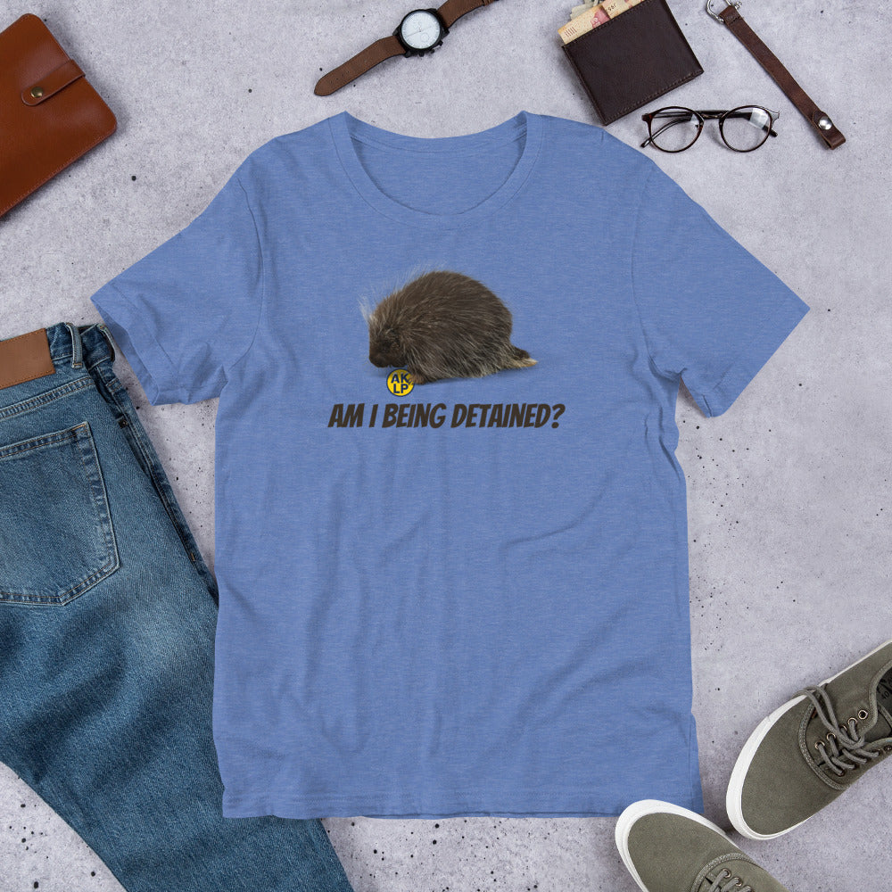 Am I Being Detained? Alaska LP Short-Sleeve Unisex T-Shirt - Proud Libertarian - Alaska Libertarian Party