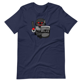 InHuman Police Robot Short-Sleeve Unisex T-Shirt - Proud Libertarian - Proud Libertarian