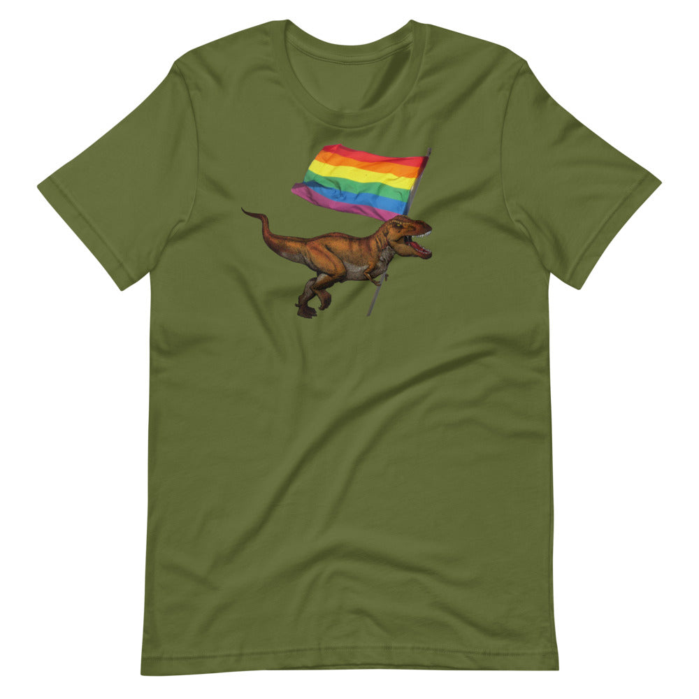 LGBT-Rex Short-Sleeve Unisex T-Shirt - Proud Libertarian - Proud Libertarian