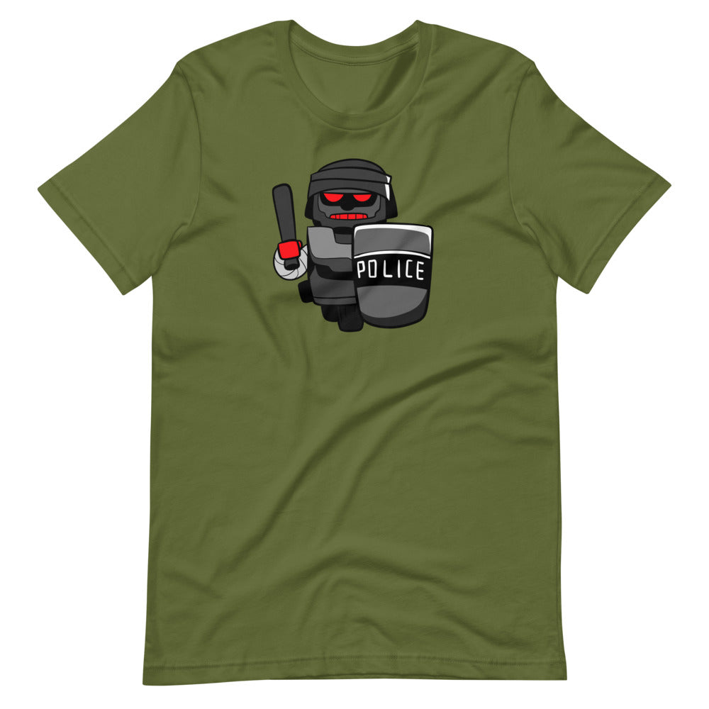 InHuman Police Robot Short-Sleeve Unisex T-Shirt - Proud Libertarian - Proud Libertarian