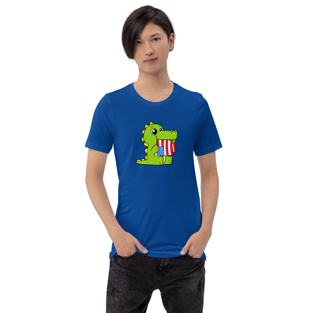 Tasty Freedom Cartoon Unisex Short-Sleeve T-Shirt - Proud Libertarian - Cartoons of Liberty