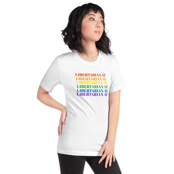 Libertarian AF (LGBTQ) Short-Sleeve Unisex T-Shirt - Proud Libertarian - Proud Libertarian