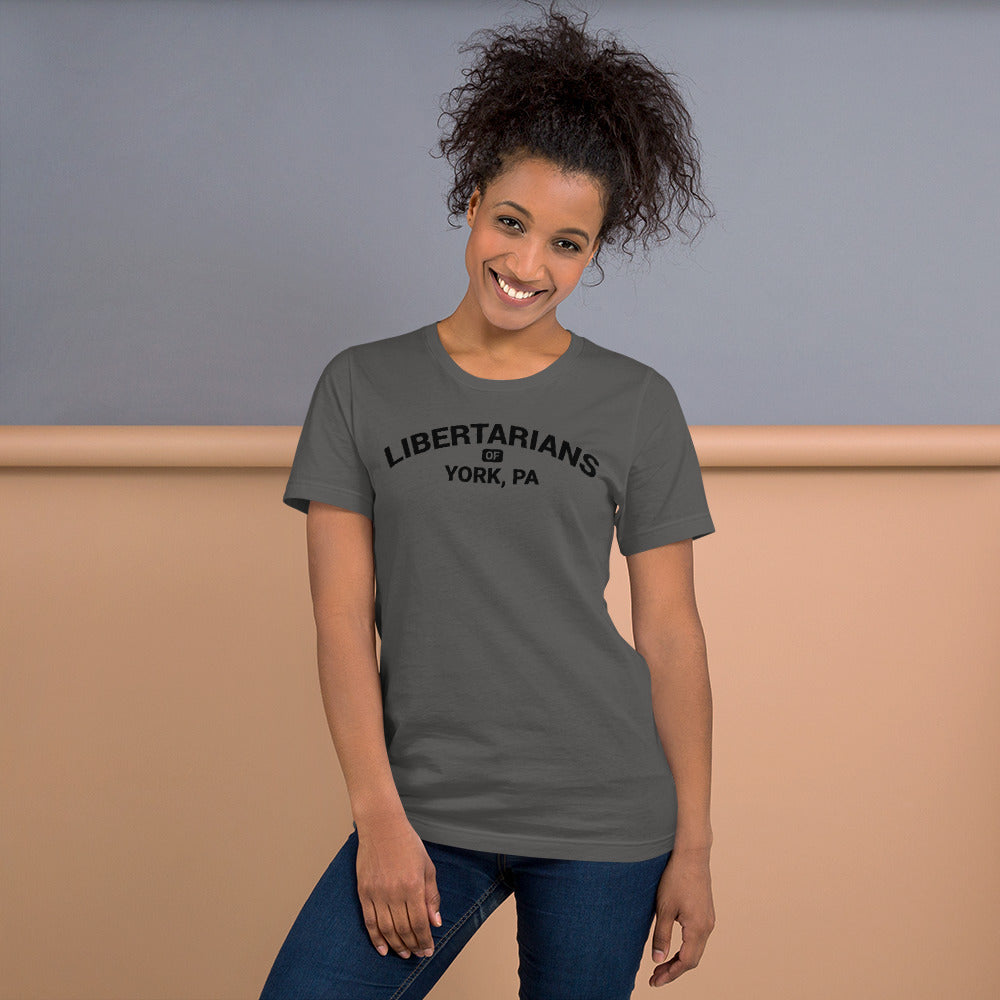 Libertarians of York PA Short-Sleeve Unisex T-Shirt - Proud Libertarian - Libertarian Party of Pennsylvania - York