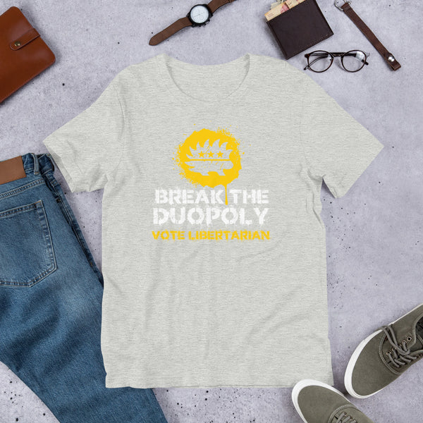 Break the Duopoly - Vote Libertarian Unisex t-shirt - Proud Libertarian - Libertarian Party of Arizona