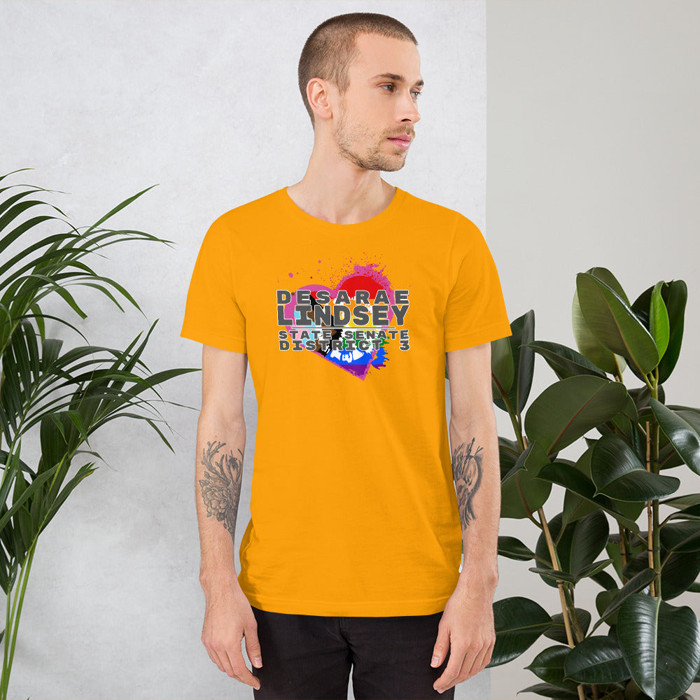 Desarae Lindsey for Texas (LGBT) Short-Sleeve Unisex T-Shirt - Proud Libertarian - Desarae Lindsey for Texas