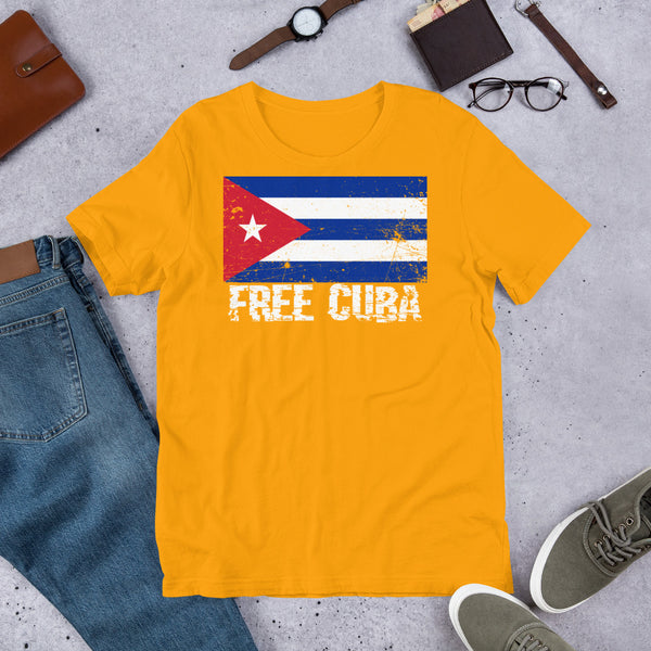 FREE CUBA Flag Short-Sleeve Unisex T-Shirt - Proud Libertarian - Libertarian Frontier