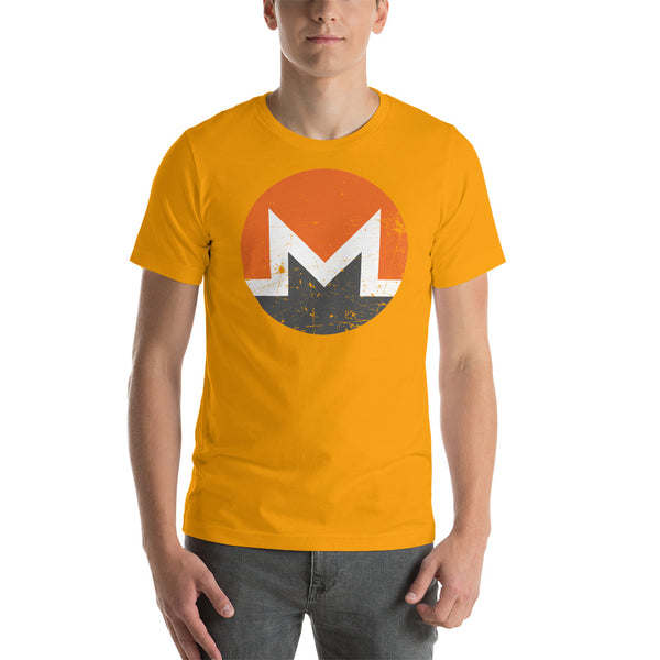 Monero Logo Vintage Short-Sleeve Unisex T-Shirt - Proud Libertarian - Libertarian Frontier