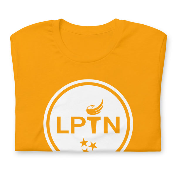 LPTN Logo (White) Short-sleeve unisex t-shirt - Proud Libertarian - Libertarian Party of Tennessee