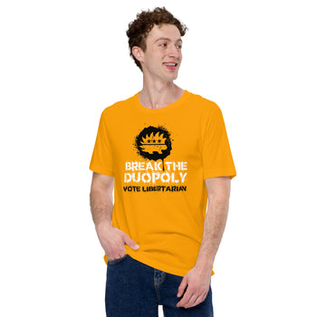 Break the Duopoly - Vote Libertarian Unisex t-shirt