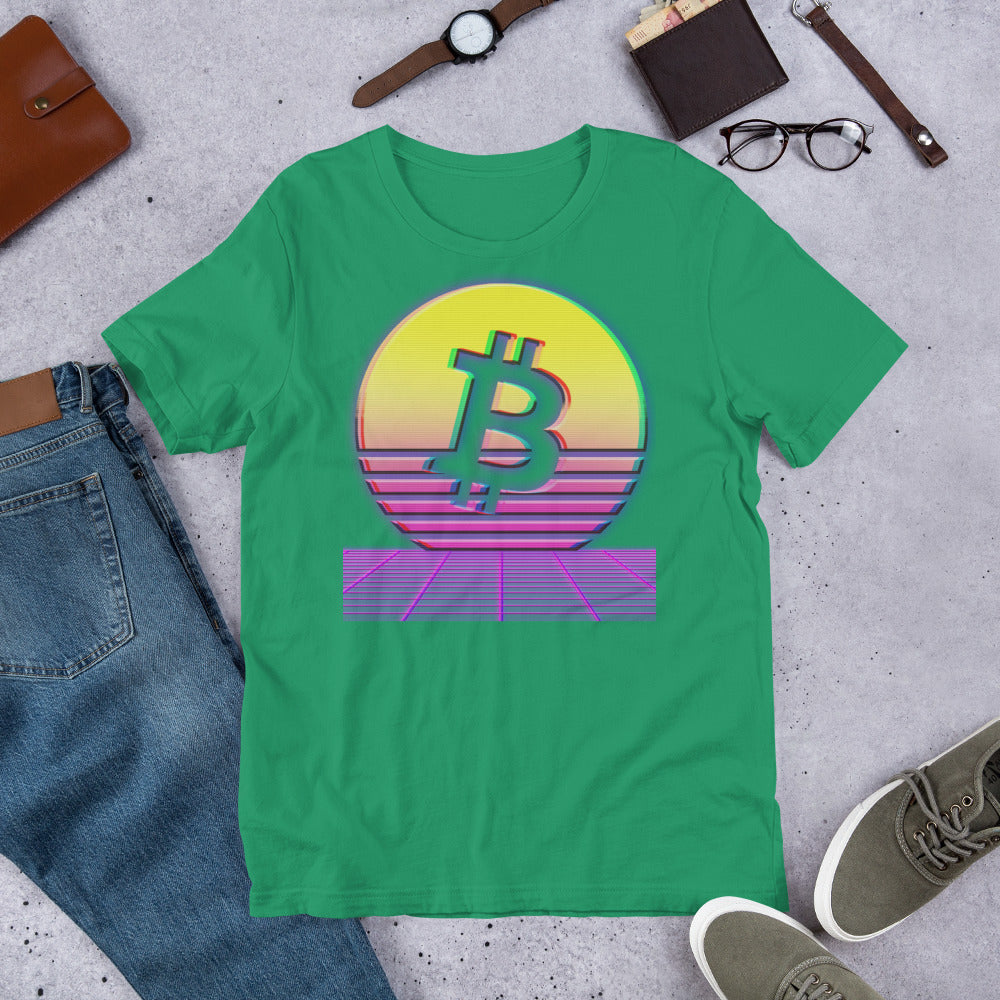 Bitcoin Sun Aesthetic Short-Sleeve Unisex T-Shirt - Proud Libertarian - Libertarian Frontier