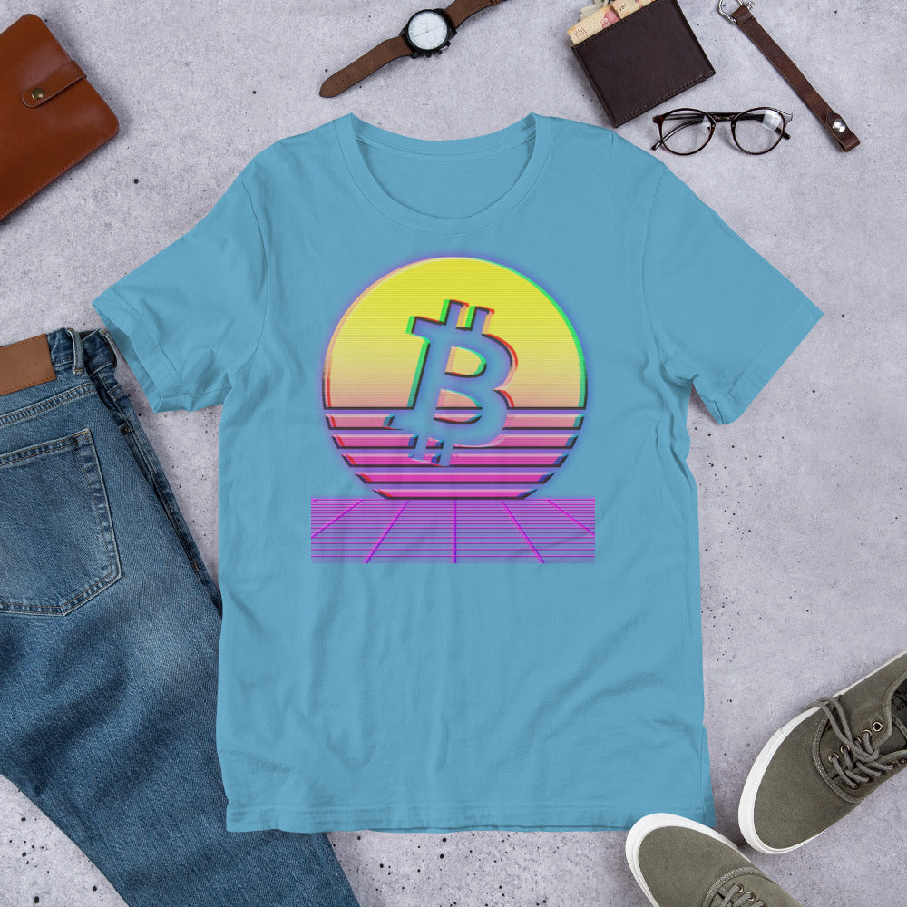 Bitcoin Sun Aesthetic Short-Sleeve Unisex T-Shirt - Proud Libertarian - Libertarian Frontier