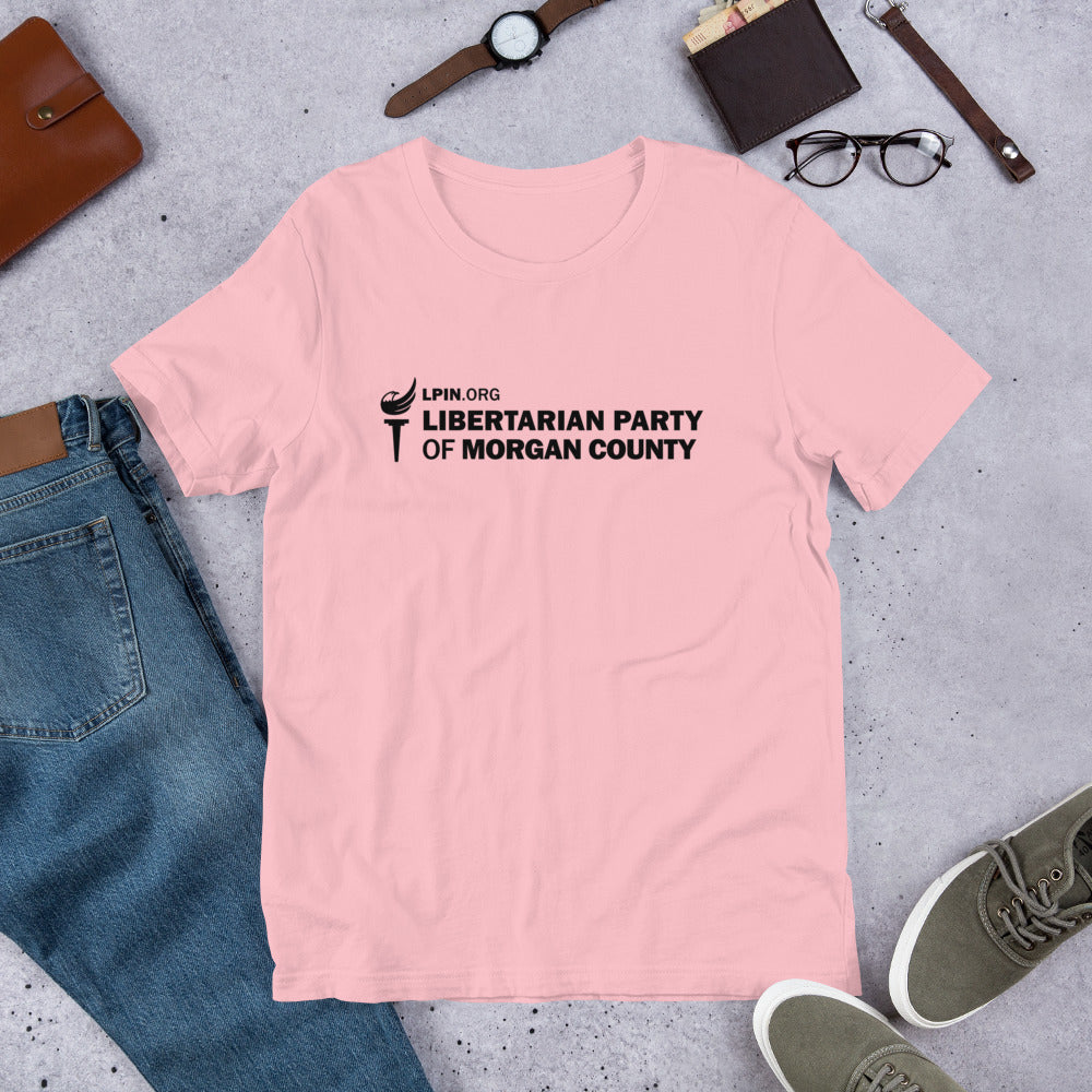 Libertarian Party of Morgan County Indiana Short-Sleeve Unisex T-Shirt - Proud Libertarian - Libertarian Party of Indiana - Morgan County